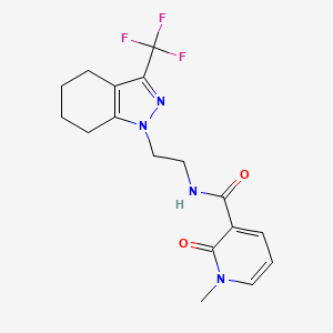 molecular formula C17H19F3N4O2 B2895823 1-methyl-2-oxo-N-(2-(3-(trifluoromethyl)-4,5,6,7-tetrahydro-1H-indazol-1-yl)ethyl)-1,2-dihydropyridine-3-carboxamide CAS No. 1797083-89-6