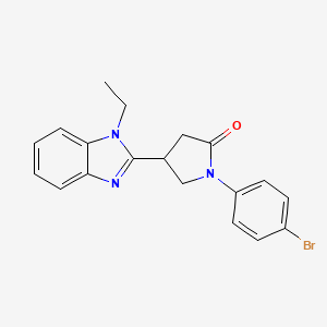 1-(4-bromophenyl)-4-(1-ethyl-1H-benzimidazol-2-yl)pyrrolidin-2-one