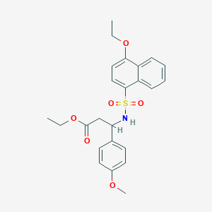 Ethyl 3-(4-ethoxynaphthalene-1-sulfonamido)-3-(4-methoxyphenyl)propanoate