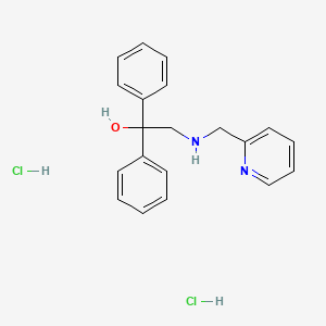 molecular formula C20H22Cl2N2O B2895838 1,1-Diphenyl-2-{[(pyridin-2-yl)methyl]amino}ethan-1-ol dihydrochloride CAS No. 321521-61-3