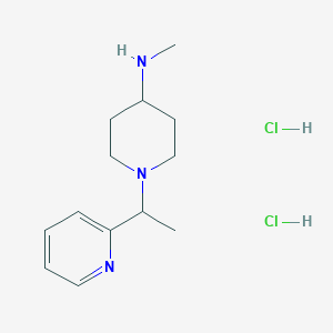 molecular formula C13H23Cl2N3 B2895840 N-Methyl-1-[1-(pyridin-2-yl)ethyl]piperidin-4-amine dihydrochloride CAS No. 1909308-63-9