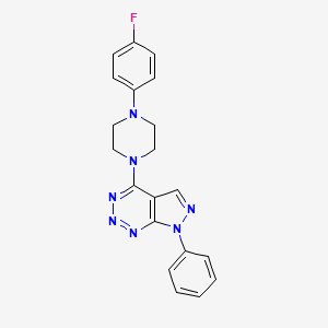 molecular formula C20H18FN7 B2895841 4-(4-(4-氟苯基)哌嗪-1-基)-7-苯基-7H-吡唑并[3,4-d][1,2,3]三嗪 CAS No. 1226453-56-0