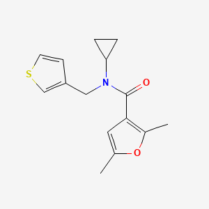 molecular formula C15H17NO2S B2895855 N-cyclopropyl-2,5-dimethyl-N-(thiophen-3-ylmethyl)furan-3-carboxamide CAS No. 1235310-67-4