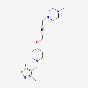 molecular formula C20H32N4O2 B2895867 1-[4-({1-[(3,5-Dimethyl-1,2-oxazol-4-yl)methyl]piperidin-4-yl}oxy)but-2-yn-1-yl]-4-methylpiperazine CAS No. 2415622-70-5