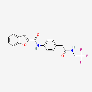 N-(4-(2-oxo-2-((2,2,2-trifluoroethyl)amino)ethyl)phenyl)benzofuran-2-carboxamide