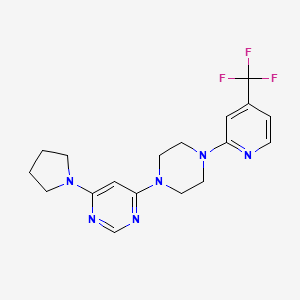 4-Pyrrolidin-1-yl-6-[4-[4-(trifluoromethyl)pyridin-2-yl]piperazin-1-yl]pyrimidine
