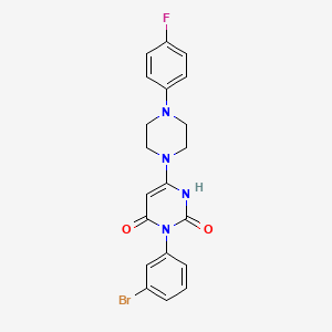 3-(3-bromophenyl)-6-(4-(4-fluorophenyl)piperazin-1-yl)pyrimidine-2,4(1H,3H)-dione