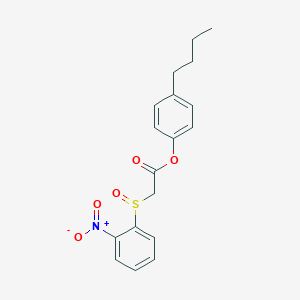 molecular formula C18H19NO5S B2895892 4-BUTYLPHENYL 2-(2-NITROBENZENESULFINYL)ACETATE CAS No. 957481-57-1