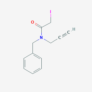 molecular formula C12H12INO B2895904 N-benzyl-2-iodo-N-(prop-2-yn-1-yl)acetamide CAS No. 2199518-90-4