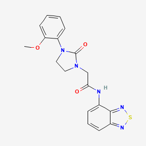 molecular formula C18H17N5O3S B2895930 N-(2,1,3-benzothiadiazol-4-yl)-2-[3-(2-methoxyphenyl)-2-oxoimidazolidin-1-yl]acetamide CAS No. 1251708-44-7