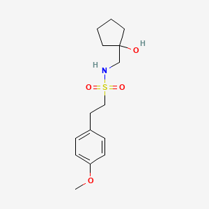 molecular formula C15H23NO4S B2895944 N-((1-hydroxycyclopentyl)methyl)-2-(4-methoxyphenyl)ethanesulfonamide CAS No. 1234927-94-6