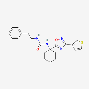 1-Phenethyl-3-(1-(3-(thiophen-3-yl)-1,2,4-oxadiazol-5-yl)cyclohexyl)urea
