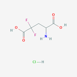 4-Amino-2,2-difluoropentanedioic acid;hydrochloride