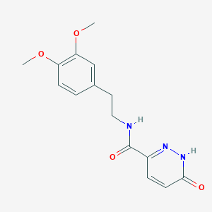 molecular formula C15H17N3O4 B2895951 N-(3,4-dimethoxyphenethyl)-6-oxo-1,6-dihydropyridazine-3-carboxamide CAS No. 369403-85-0