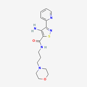 4-amino-N-(3-morpholin-4-ylpropyl)-3-pyridin-2-ylisothiazole-5-carboxamide