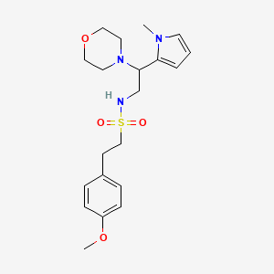 2-(4-methoxyphenyl)-N-(2-(1-methyl-1H-pyrrol-2-yl)-2-morpholinoethyl)ethanesulfonamide