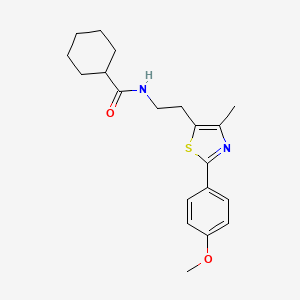 N-[2-[2-(4-methoxyphenyl)-4-methyl-1,3-thiazol-5-yl]ethyl]cyclohexanecarboxamide