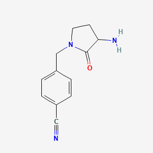 4-[(3-Amino-2-oxopyrrolidin-1-yl)methyl]benzonitrile
