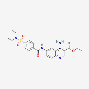 Ethyl 4-amino-6-({4-[(diethylamino)sulfonyl]benzoyl}amino)-3-quinolinecarboxylate