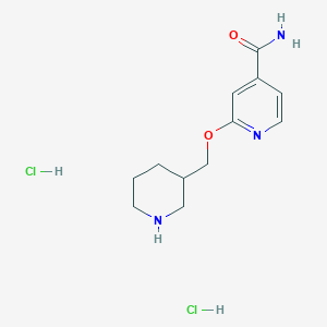 2-(Piperidin-3-ylmethoxy)pyridine-4-carboxamide;dihydrochloride