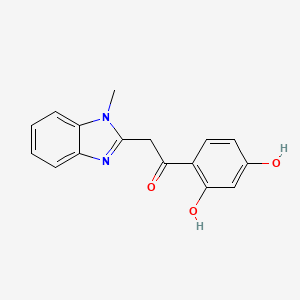 1-(2,4-dihydroxyphenyl)-2-(1-methyl-1H-benzimidazol-2-yl)ethanone