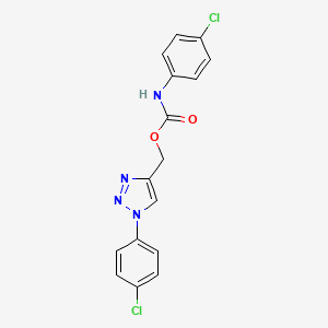 [1-(4-chlorophenyl)-1H-1,2,3-triazol-4-yl]methyl N-(4-chlorophenyl)carbamate