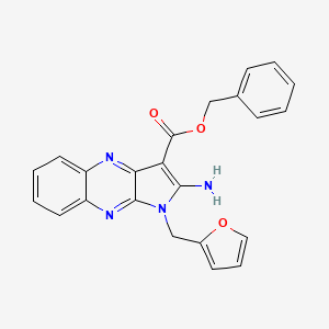 benzyl 2-amino-1-(furan-2-ylmethyl)-1H-pyrrolo[2,3-b]quinoxaline-3-carboxylate