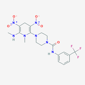 4-[1-methyl-6-(methylamino)-3,5-dinitro-1,4-dihydro-2-pyridinyl]-N-[3-(trifluoromethyl)phenyl]tetrahydro-1(2H)-pyrazinecarboxamide