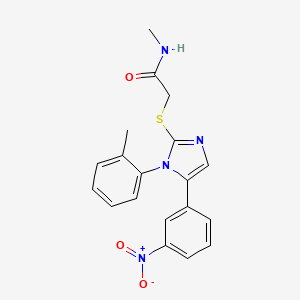 N-methyl-2-((5-(3-nitrophenyl)-1-(o-tolyl)-1H-imidazol-2-yl)thio)acetamide
