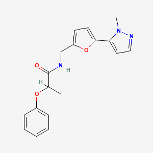 N-[[5-(2-Methylpyrazol-3-yl)furan-2-yl]methyl]-2-phenoxypropanamide