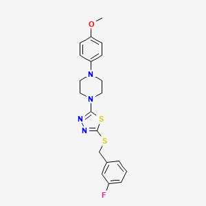 2-((3-Fluorobenzyl)thio)-5-(4-(4-methoxyphenyl)piperazin-1-yl)-1,3,4-thiadiazole