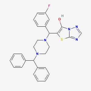 5-((4-Benzhydrylpiperazin-1-yl)(3-fluorophenyl)methyl)thiazolo[3,2-b][1,2,4]triazol-6-ol