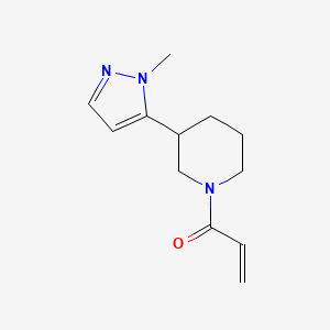 1-[3-(2-Methylpyrazol-3-yl)piperidin-1-yl]prop-2-en-1-one
