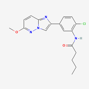 molecular formula C18H19ClN4O2 B2896014 N-(2-chloro-5-(6-methoxyimidazo[1,2-b]pyridazin-2-yl)phenyl)pentanamide CAS No. 946268-61-7