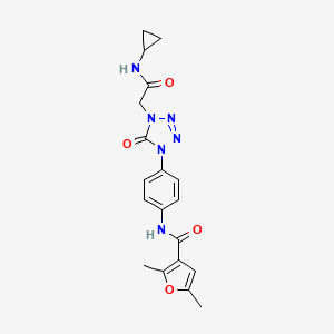 N-(4-(4-(2-(cyclopropylamino)-2-oxoethyl)-5-oxo-4,5-dihydro-1H-tetrazol-1-yl)phenyl)-2,5-dimethylfuran-3-carboxamide