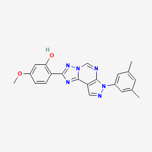 2-[10-(3,5-Dimethylphenyl)-3,5,6,8,10,11-hexaazatricyclo[7.3.0.0^{2,6}]dodeca-1(9),2,4,7,11-pentaen-4-yl]-5-methoxyphenol