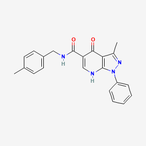 3-methyl-N-(4-methylbenzyl)-4-oxo-1-phenyl-4,7-dihydro-1H-pyrazolo[3,4-b]pyridine-5-carboxamide