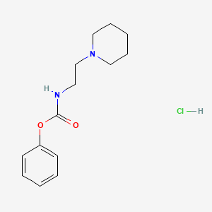 phenyl N-(2-piperidinoethyl)carbamate hydrochloride