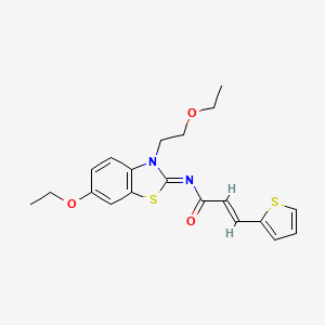 (2E,NZ)-N-(6-ethoxy-3-(2-ethoxyethyl)benzo[d]thiazol-2(3H)-ylidene)-3-(thiophen-2-yl)acrylamide