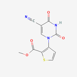 molecular formula C11H7N3O4S B2896041 methyl 3-[5-cyano-2,4-dioxo-3,4-dihydro-1(2H)-pyrimidinyl]-2-thiophenecarboxylate CAS No. 446276-11-5