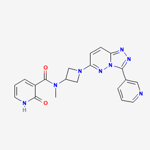 molecular formula C20H18N8O2 B2896043 N-Methyl-2-oxo-N-[1-(3-pyridin-3-yl-[1,2,4]triazolo[4,3-b]pyridazin-6-yl)azetidin-3-yl]-1H-pyridine-3-carboxamide CAS No. 2380034-34-2