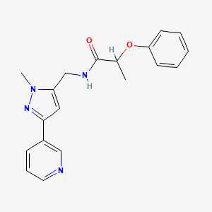 N-((1-methyl-3-(pyridin-3-yl)-1H-pyrazol-5-yl)methyl)-2-phenoxypropanamide