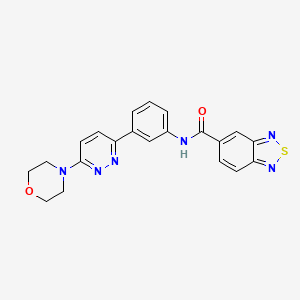 molecular formula C21H18N6O2S B2896059 N-(3-(6-morpholinopyridazin-3-yl)phenyl)benzo[c][1,2,5]thiadiazole-5-carboxamide CAS No. 1206985-44-5