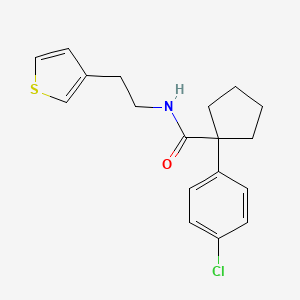 1-(4-chlorophenyl)-N-(2-(thiophen-3-yl)ethyl)cyclopentanecarboxamide