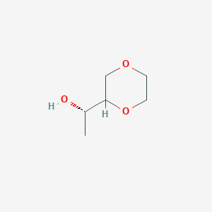 molecular formula C6H12O3 B2896066 (1S)-1-(1,4-Dioxan-2-yl)ethanol CAS No. 1372875-59-6