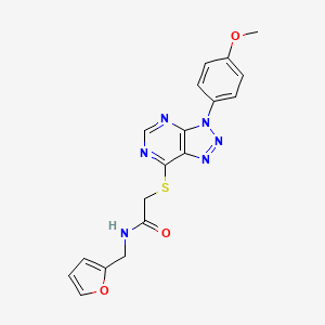 N-(furan-2-ylmethyl)-2-[3-(4-methoxyphenyl)triazolo[4,5-d]pyrimidin-7-yl]sulfanylacetamide