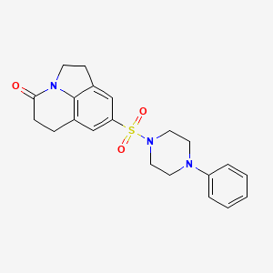 8-((4-phenylpiperazin-1-yl)sulfonyl)-5,6-dihydro-1H-pyrrolo[3,2,1-ij]quinolin-4(2H)-one
