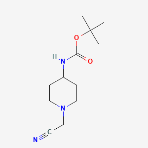 molecular formula C12H21N3O2 B2896086 tert-butyl N-[1-(cyanomethyl)piperidin-4-yl]carbamate CAS No. 259180-66-0