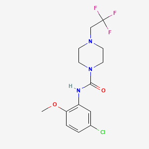 molecular formula C14H17ClF3N3O2 B2896121 N-(5-氯-2-甲氧基苯基)-4-(2,2,2-三氟乙基)哌嗪-1-甲酰胺 CAS No. 1206995-03-0