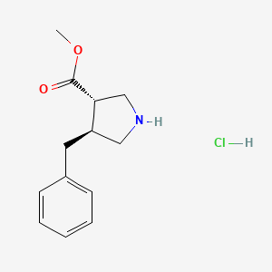 molecular formula C13H18ClNO2 B2896125 Methyl (3S,4S)-4-benzylpyrrolidine-3-carboxylate;hydrochloride CAS No. 2227767-03-3